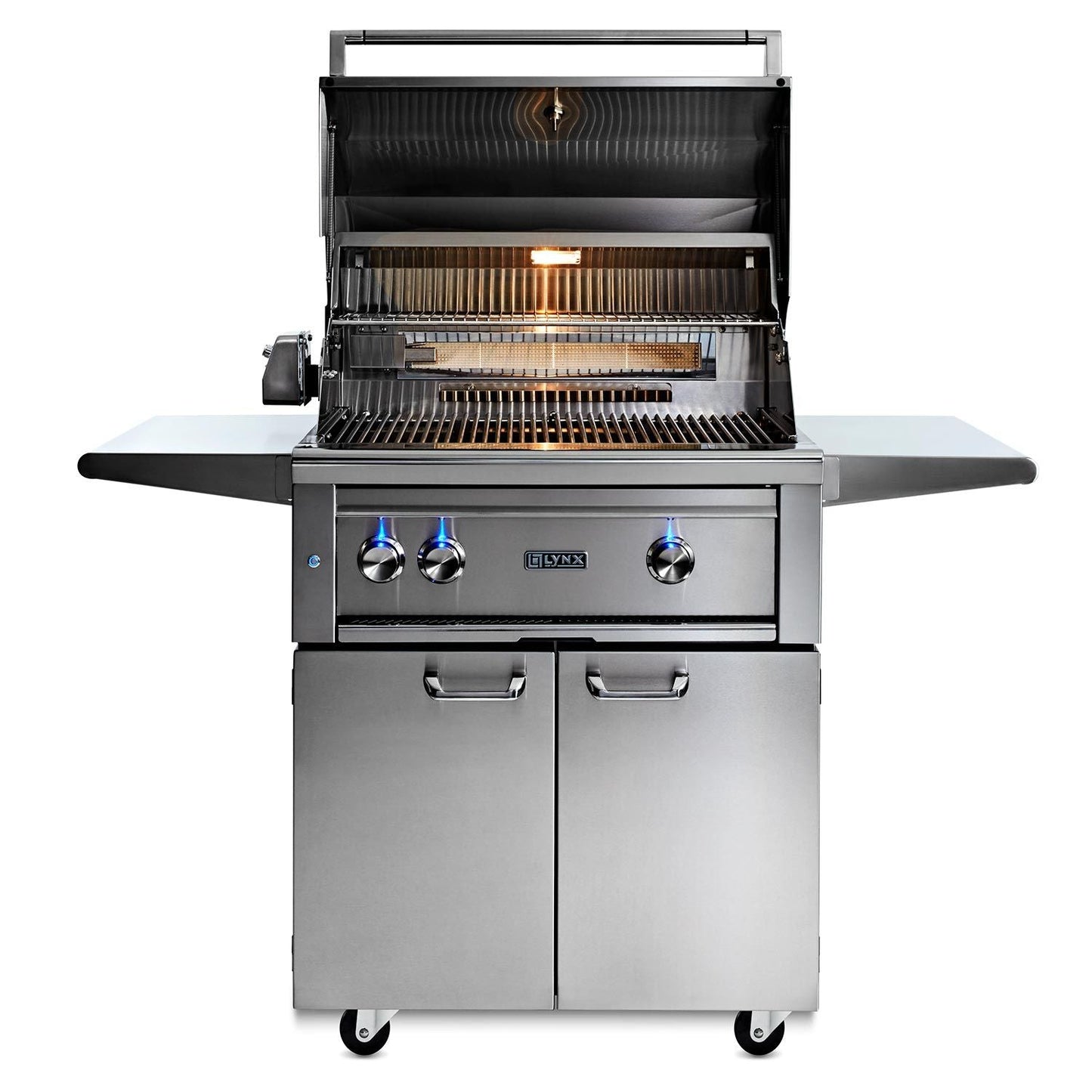 Lynx 27-Inch Professional Gas Grill On Cart with 1 Ceramic & 1 Trident Infrared Burner - L27TRF-LP/NG