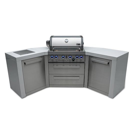 Mont Alpi 400 Deluxe BBQ Grill Island with 45 Degree Corners - MAi400-D45
