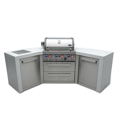 Mont Alpi 400 Deluxe BBQ Grill Island with 45 Degree Corners - MAi400-D45