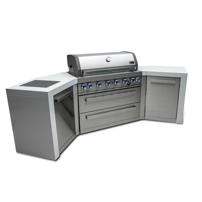 Mont Alpi 805 Deluxe BBQ Grill Island with 45 Degree Corners - MAi805-D45