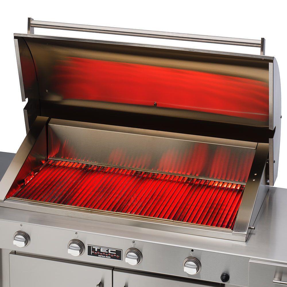 TEC Patio 1FR 26-Inch Infrared Gas Grill On Stainless Steel Pedestal